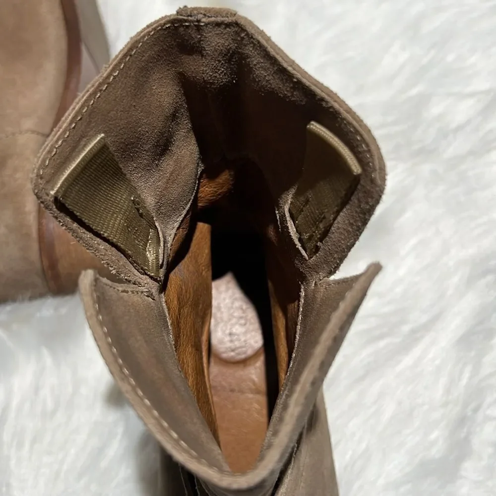 J.Crew $198 Pull‎ On Boots in Tan Suede Size 6. B30B
